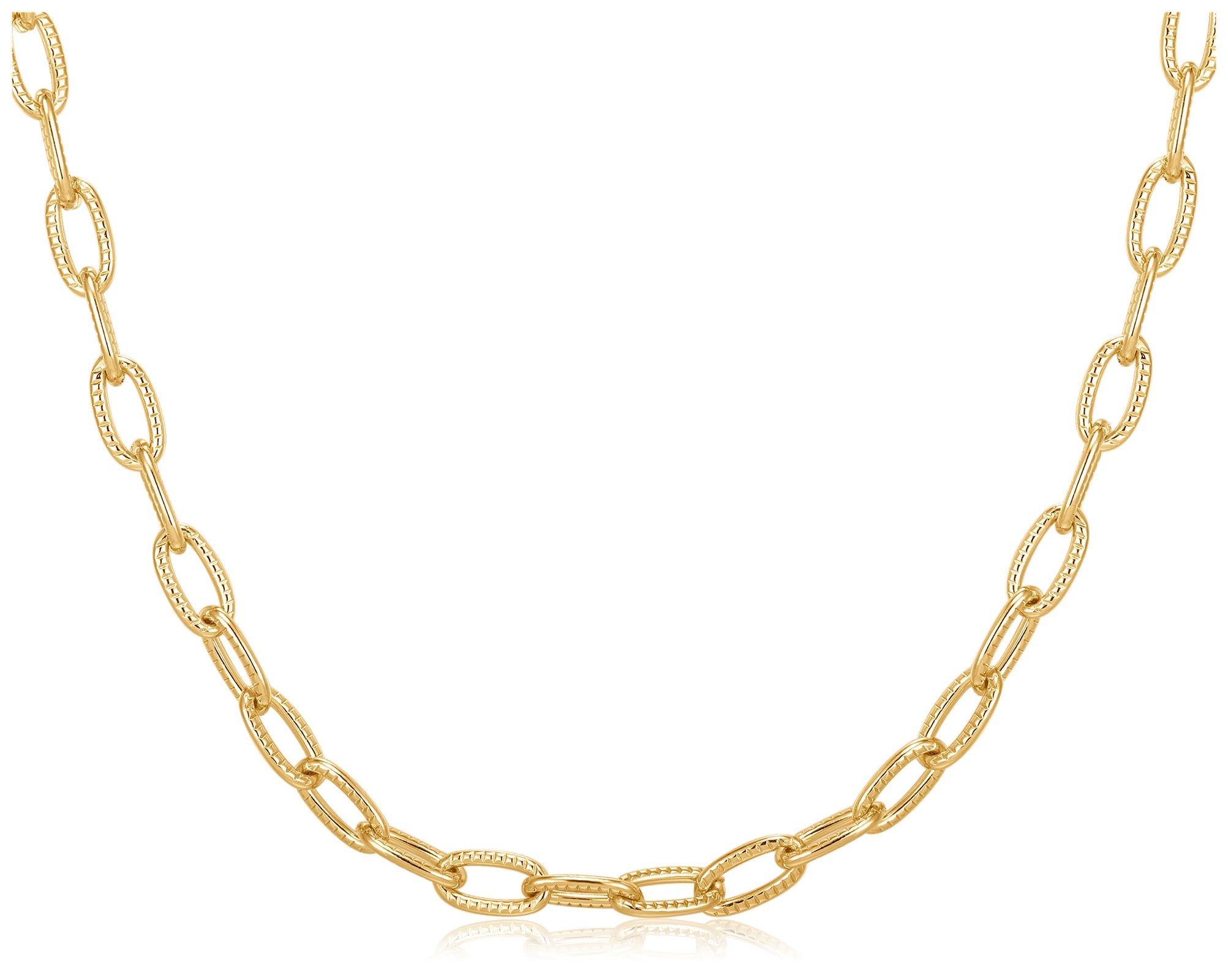 Burren Jewellery C1611 18k Gold Plated Paper Link Chain