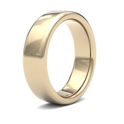James Moore Wedding Rings | 9ct Yellow Gold | 6mm | Heavy | Soft Court | AG_6GHS-9Y