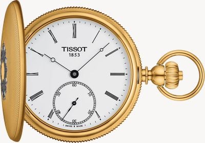 Tissot Savonnette Mechanical Yellow Gold Tone Plated Pocket Watch T8674053901300