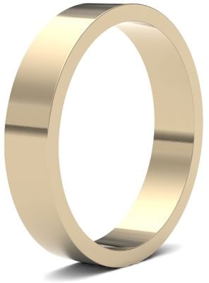 James Moore Wedding Rings | 18ct Yellow Gold | 4mm | Light | Flat | AG_4LLF-18Y