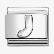 Nomination Classic Letter J Oxidised Charm 330113/10