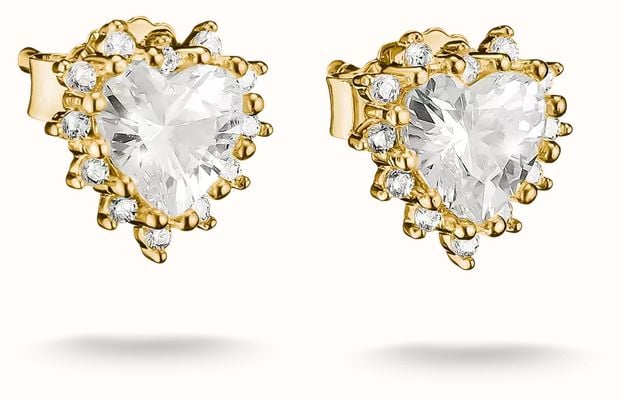 Thomas Sabo gold plated heart shaped earrings H2315-M01-14