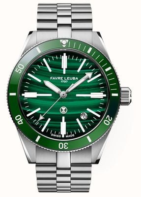Favre Leuba Deep Raider Renaissance Automatic (40mm) Malachite Dial / Stainless Steel Bracelet 00.20308.101.51.200