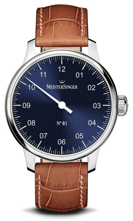 MeisterSinger AM3308-SG02 №01 (43mm) Sunburst Blue Dial / Watch