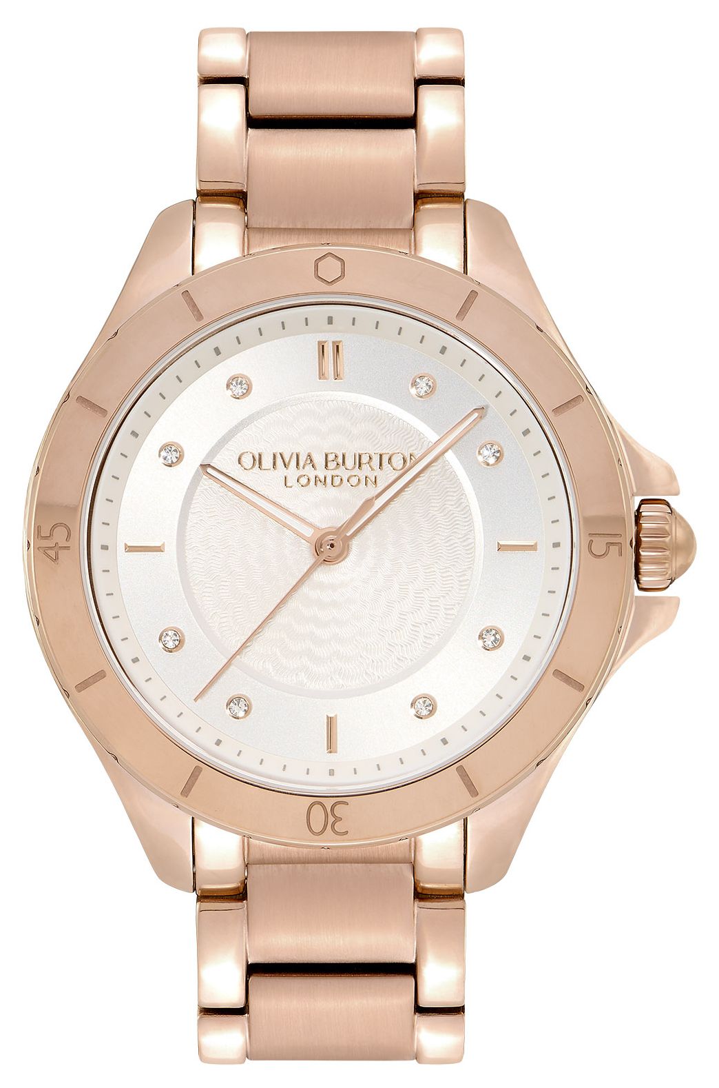 Olivia Burton 24000041 Sports Luxe | Silver GuillochÃ© Dial Watch