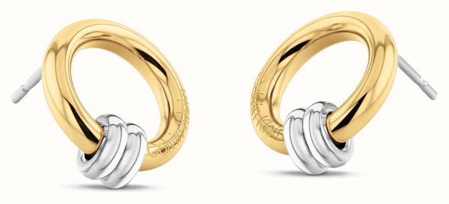 Calvin Klein Duality Two-Tone Hoop Earrings 35000926