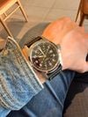 Customer picture of Hamilton Khaki Field Automatic (42mm) Black Dial / Black Leather Strap H70605733