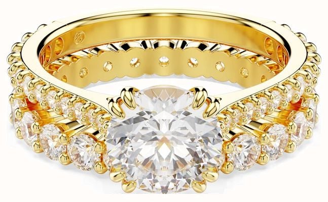 Swarovski Womens Gold-Tone Stilla Ring -52- 5693507