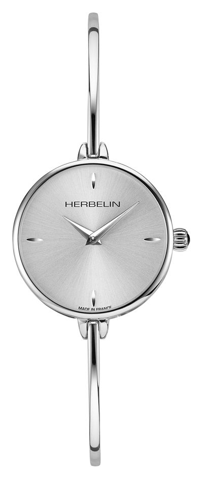 Herbelin 17206B11 Fil Women's Silver Dial Bangle Bracelet Watch