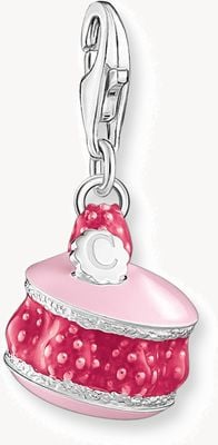 Thomas Sabo Silver Charm Pendant With Pink Raspberry Macaron 2080-007-9