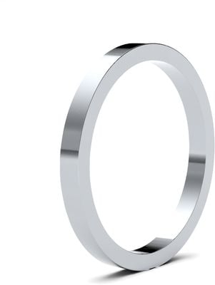 James Moore Wedding Rings | 9ct White Gold | 2mm | Heavy | Flat | AG_2LHF-9W