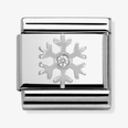 Nomination White Snowflake Charm Bead With Cz 330313/02