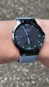 Customer picture of Junghans Force Mega Solar (40.4mm) Black Dial / Blue Grey Silicone Strap 18/1401.00