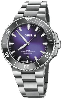 ORIS Aquis Date "Taste of Summer" Automatic (43.5mm) Voilet Dial / Stainless Steel Bracelet 01 733 7789 4158-07 8 23 04PEB