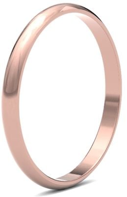 James Moore Wedding Rings | 9ct Rose Gold | 2mm | Light | D-Shape | AG_2LLD-9R