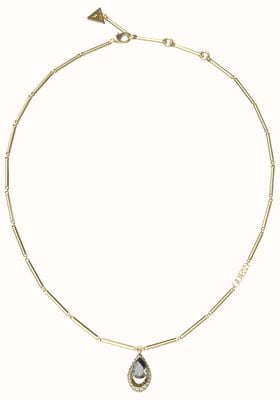 Guess Women's Lollipop Gold Plated Medium Crystal Drop Necklace 16-18" UBN03386YG