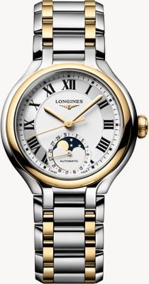 LONGINES PrimaLuna Moonphase 18K (34mm) Silver Dial / Two-Tone Stainless Steel Bracelet L81265797