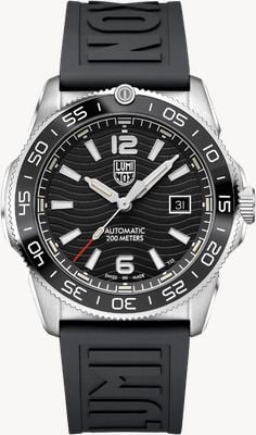 Luminox Pacific Diver Automatic (42mm) Black Wave Dial / Black Rubber Strap XS.3101