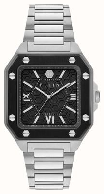 Philipp Plein PLEIN EDGE Quartz (42mm) Black Dial / Stainless Steel Bracelet PWYGA0226