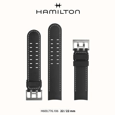 Hamilton Straps Strap ONLY Strap-Set Rubber-black-22/22 H691776106