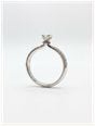 Bass Jewellery Round Brilliant Natural Diamond & Ruby 18ct White Gold Solitaire Pavé Ring J49103 - alternate view 3
