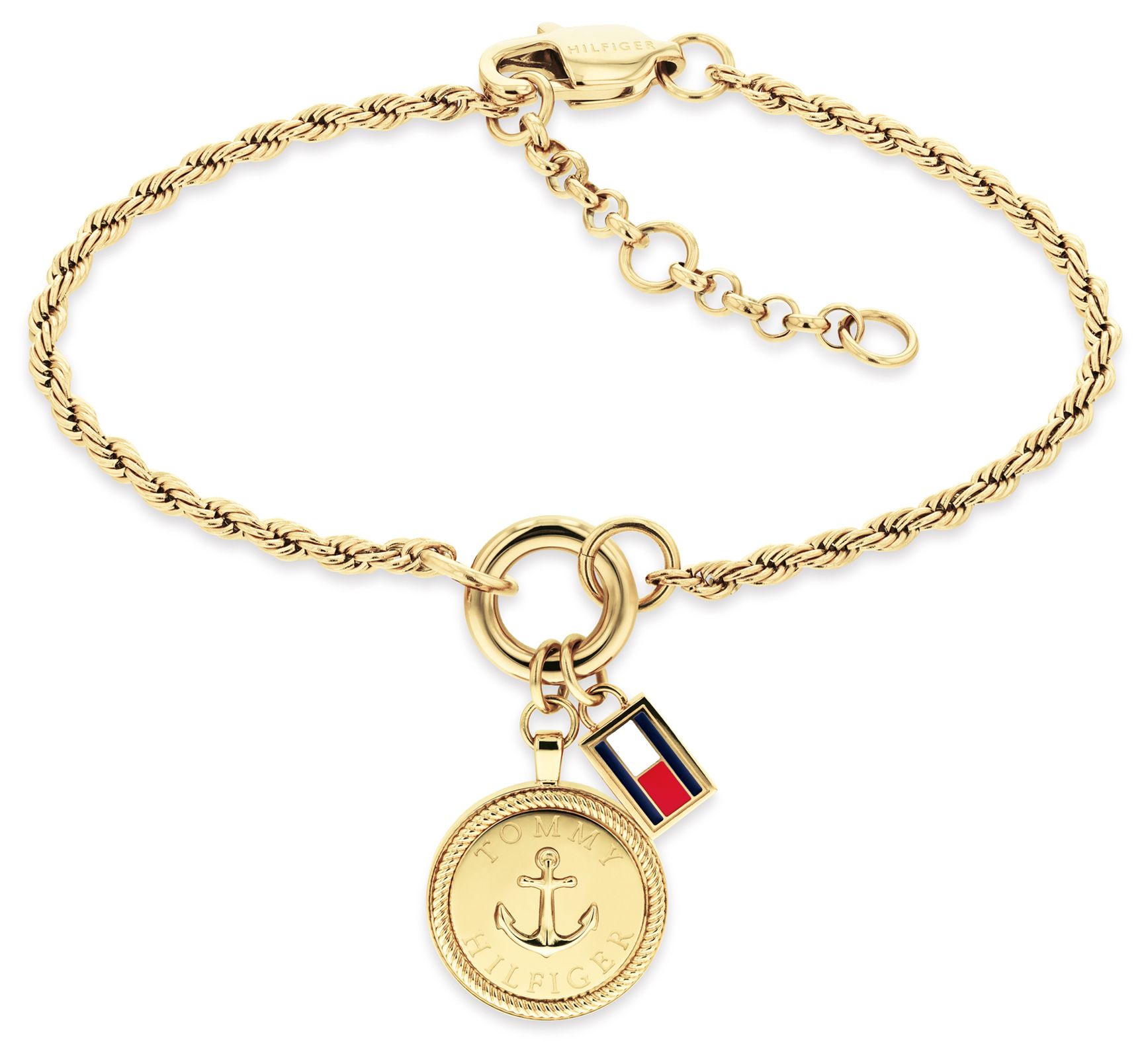 Tommy Hilfiger 2781030 Nautical Charms Gold-Tone Anchor Rope Jewellery