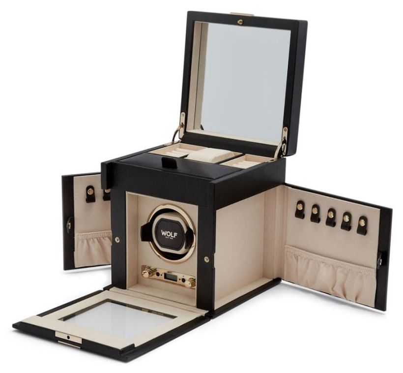 WOLF 213702 Palermo Single Watch Winder With Jewellery