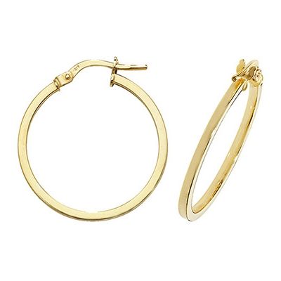 Treasure House ER1007-20 9k Yellow Gold Hoop Earrings 20 mm Jewellery