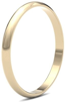 James Moore Wedding Rings | 9ct Yellow Gold | 2mm | Light | D-Shape | AG_2LLD-9Y