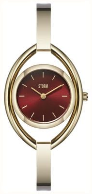 STORM ORLENA Quartz (31mm) Deep Red Dial / Gold PVD Stainless Steel Bracelet 47563/GD/R