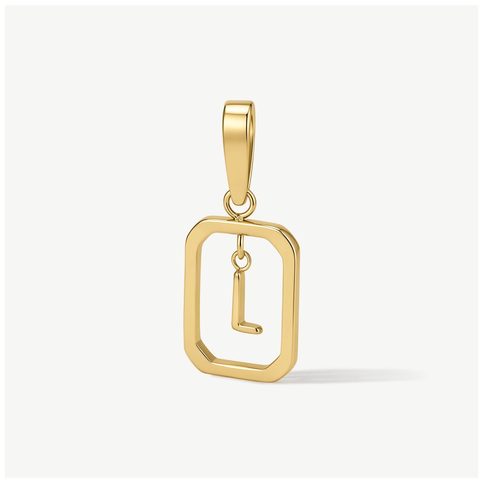 D.LOUISE CH-18-12 Gold Tone Floating Initial Pendant - L Jewellery