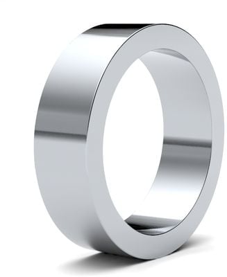 James Moore Wedding Rings | 9ct White Gold | 6mm | Heavy | Flat | AG_6GHF-9W