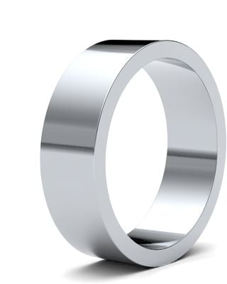 James Moore Wedding Ring  | 18ct White Gold | 6mm | Light | Size Flat | AG_6GLF-18W AG_6GLF-18W
