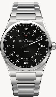 MeisterSinger Kaenos Open-Date Automatic (40mm) Black Dial / Stainless Steel Bracelet KS9OD902
