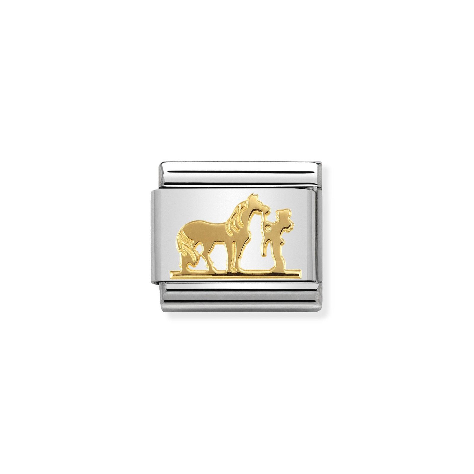 Nomination 030149/29 Classic Horse With Rider 18ct Gold & Jewellery