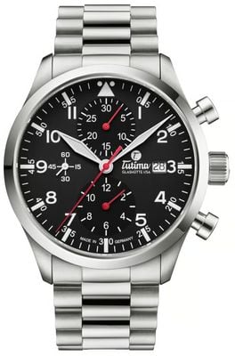 Tutima Glashütte Flieger Legacy T5 Automatic Chronograph (41mm) Black Dial / Titanium Bracelet 6405-02
