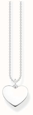 Thomas Sabo Sterling Silver Engravable Heart Necklace 40-45cm KE2128-001-21-L45V