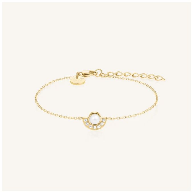 Rosefield Jewellery JBPCG-J1295 Modern Pearl Circle Gold