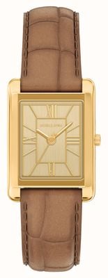 Michael Kors Essex (26mm) Gold Dial / Brown Leather Strap MK7584
