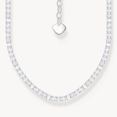 Thomas Sabo Silver Necklace With White Stones KE2303-051-14-L42V