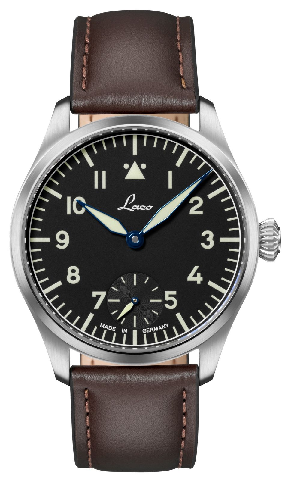 Laco 862118.2 Ulm 42.5 (42.5mm) Black Dial / Brown Leather Watch