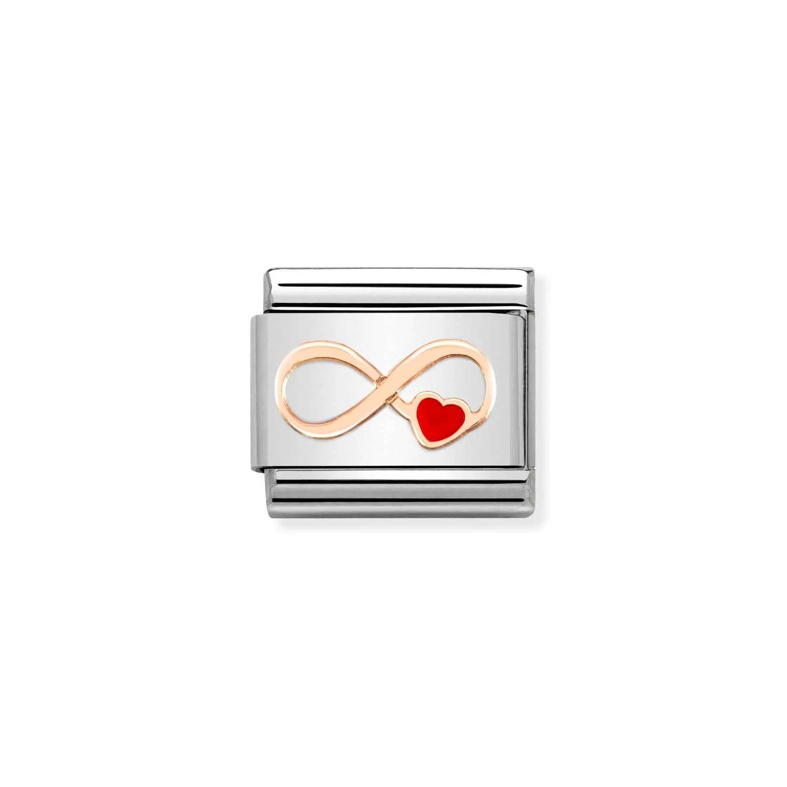 Nomination 430202/12 Classic Heart 9ct Rose Gold & Steel Jewellery