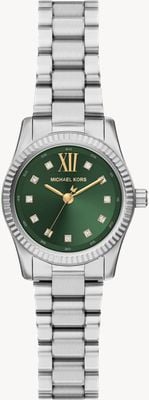 Michael Kors Lexington Petite Crystal (26mm) Green Sunray Dial / Stainless Steel Bracelet MK7580