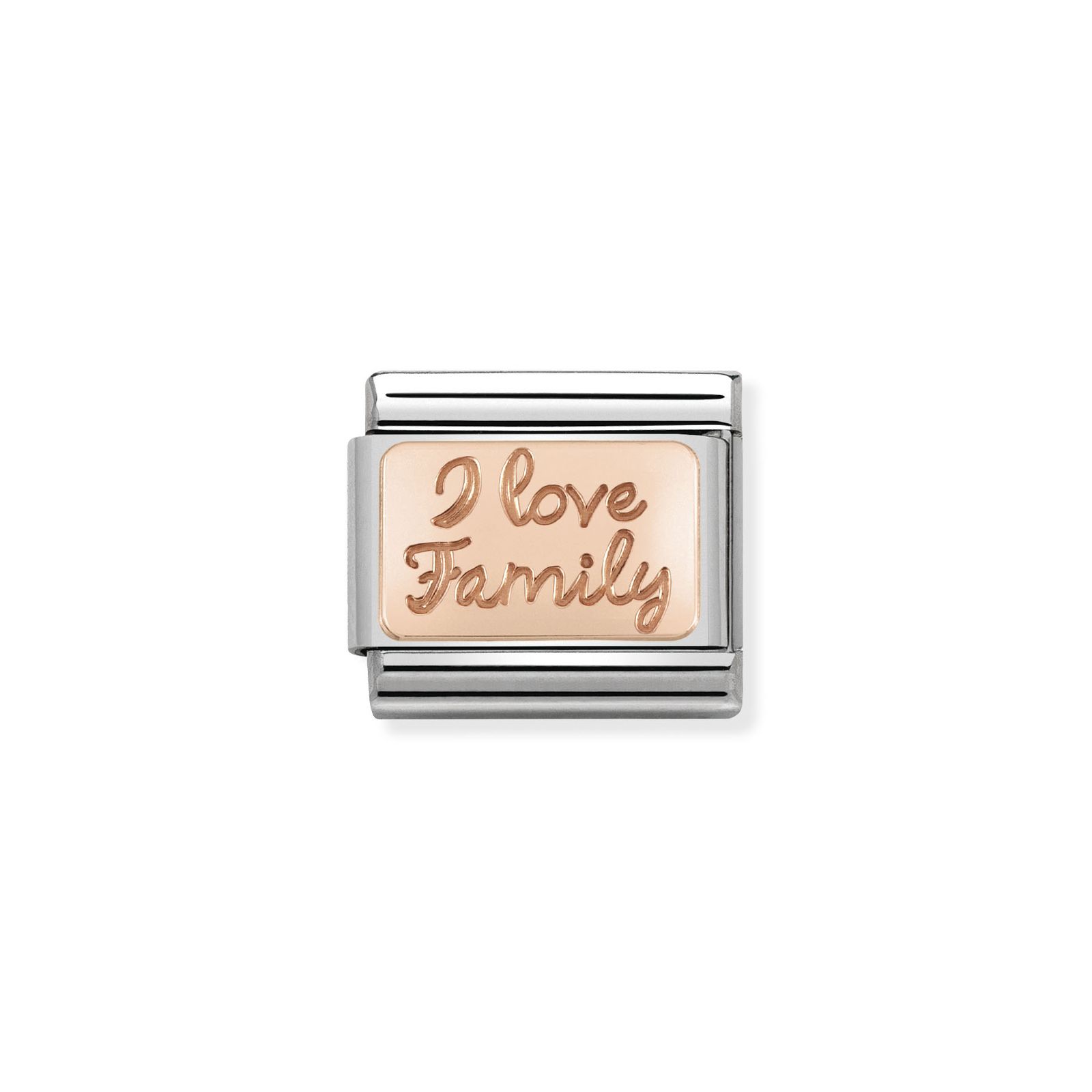 Nomination 430101/41 Classic I Love Family 9ct Rose Gold & Jewellery