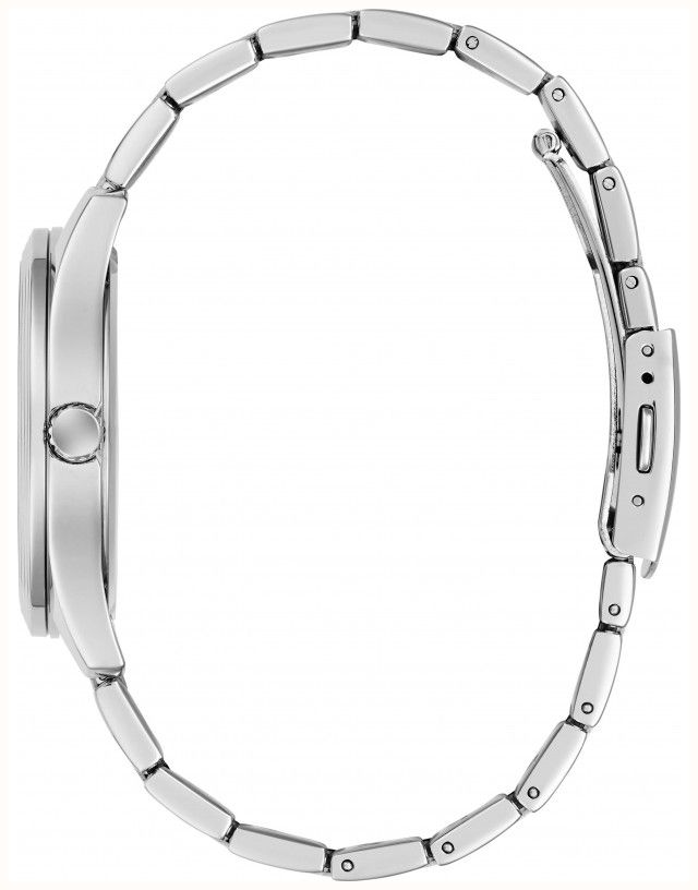 Guess Mens Quentin Blue Sunray Dial Silver-Tone Stainless Steel Bracelet GW1127G1 - alternate view 4