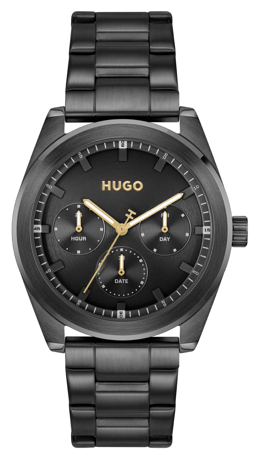 HUGO 1530426 #BRIGHT SPORT (42mm) Black Dial / Black PVD Watch