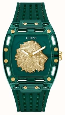 Guess PHOENIX (42mm) Transparent Green Dial / Green Silicone Strap GW0959G2