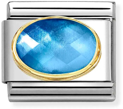 Nomination Classic Blue Faceted Gemstone Steel Charm 030612/038