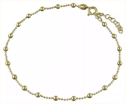 James Moore CME Silver Gold Plate Bead Chain Anklet H2226/Y