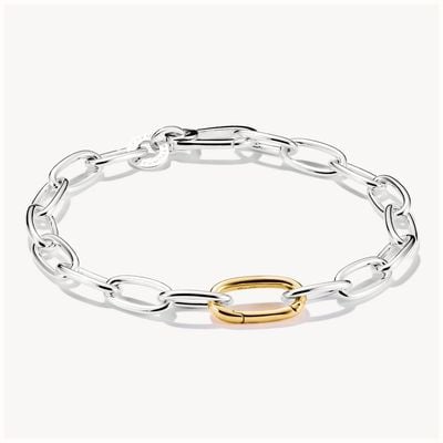 Thomas Sabo Charm Bracelet Bicolour With Connect Link Silver C1204-413-7-L19